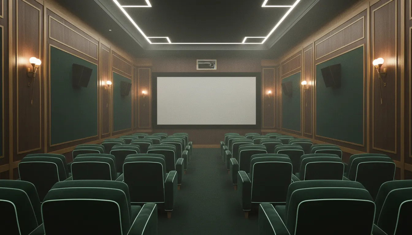 Private screening room prepared for Art Cinema Assembly